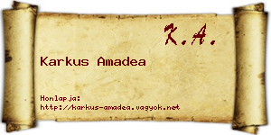 Karkus Amadea névjegykártya